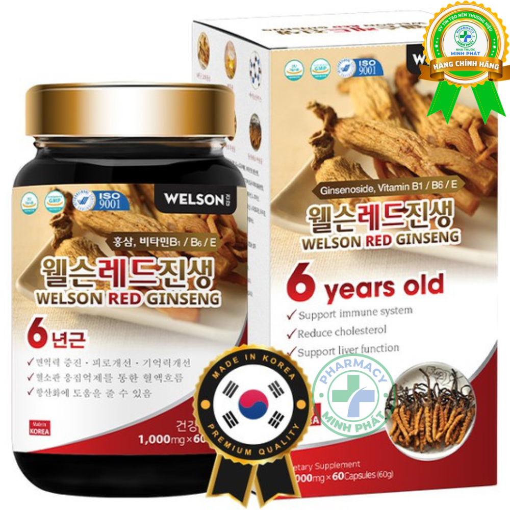 Viên Uống Hồng Sâm Bồi Bổ Sức Khỏe Welson Red Ginseng